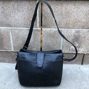 Vintage ETIENNE AIGNER Crossbody Purse Women's Leather Black Shoulder Bag Retro‍